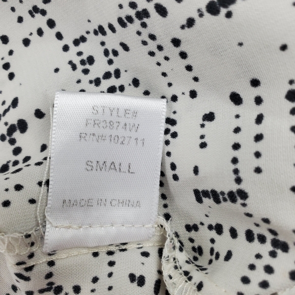 Gibson long sleeve 100% back zip v neck top Small - Picture 5 of 8